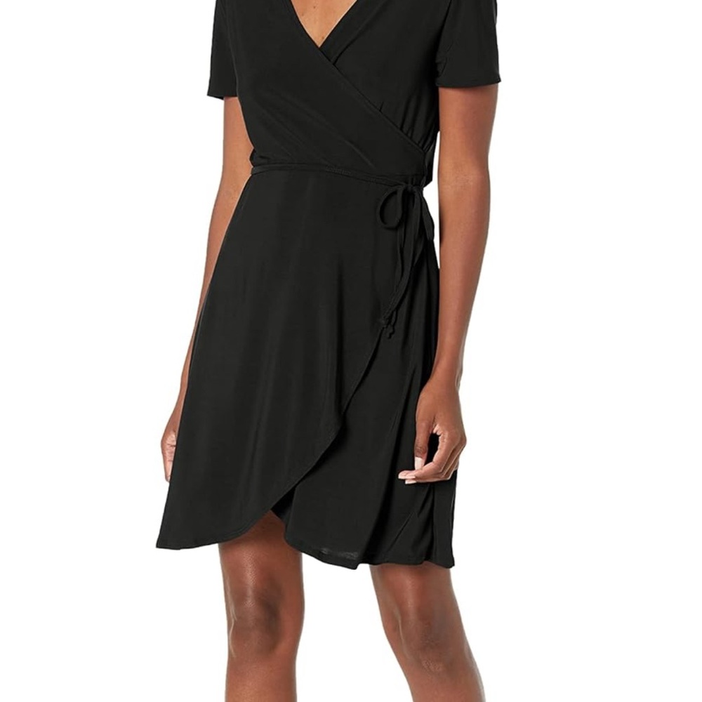 Elegant Black Wrap Dress